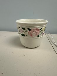 Vintage Ceramic Pink & Yellow Flowers Mini Planter