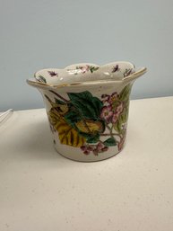 Royal Antique Floral Pattern Glass Pot Planter