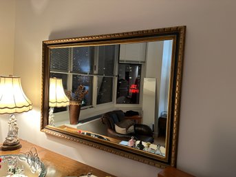 Large Mirror With Wooden Frame