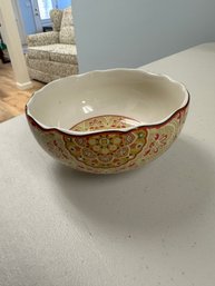 Vintage Lyria Saffron Porcelain Soup Bowl