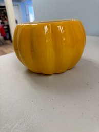 Pumpkin Shape Yellow Flower Pot