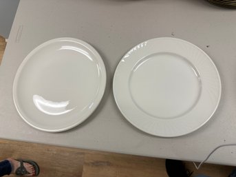 Set Of 2 Vintage Dudson White Dinner Plates