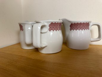 Grindley FPC Ceramic Creamer Pitcher Set Of 3