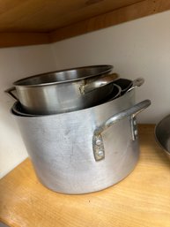 Set Of Silverware Metal Stock Pot