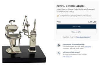 Italian Silver Dentist Equipment From Sorini Workshop - Italy