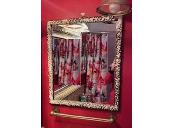 Wood Framed Wall Mounted Accent Mirror Beautiful Frame #2