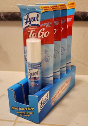 (4) Brand New LYSOL To-Go Spray Selections