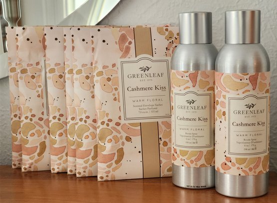 Assortment Of GREENLEAF Cashmere Kiss Spray And Scent Packets Bundle
