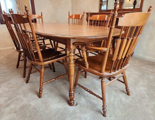 Vintage TELL CITY Chair Co. Dining Table And Chair Set