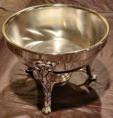 Vintage Silver Plated Chaffing Dish And Stand