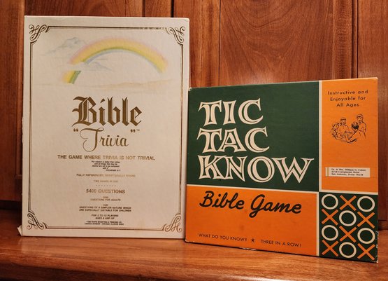 (2) Vintage BIBLE Theme Board Games