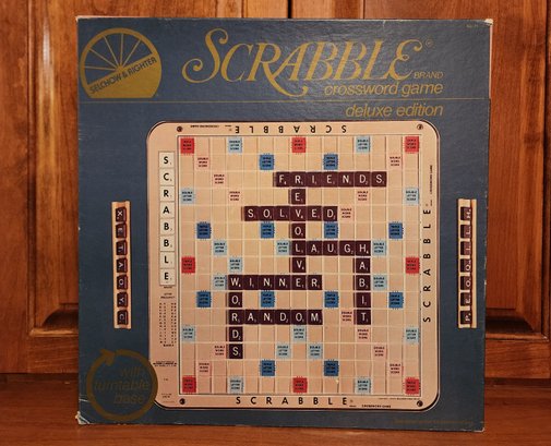 Vintage SCRABBLE With Turntable Base Word Game