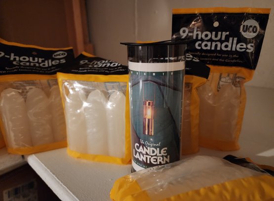 Brand New Candle 9 Hour Lantern With (7) Brand New Refills