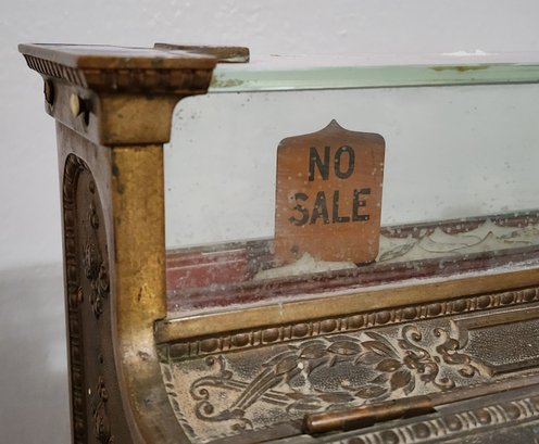 Antique NATIONAL Brass And Oak Cash Register HEAVY #15855 ...