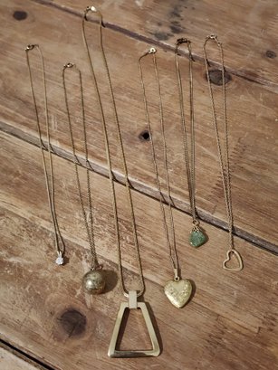 Assortment Of Gold Plated Necklaces With Pendants Feat. STERLING SILVER Basketball Selection #W15