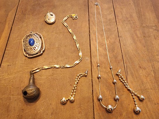 Assortment Of Gold Tone Costume Jewelry #A34