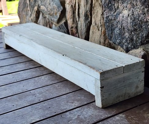 Vintage Handmade Wooden Bench Or Step