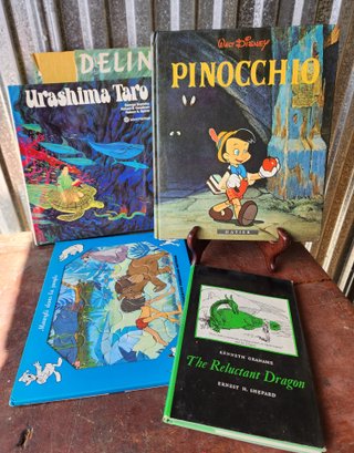 Assortment Of Vintage Hardback Children's Books Feat. THE RELUCTANT DRAGON