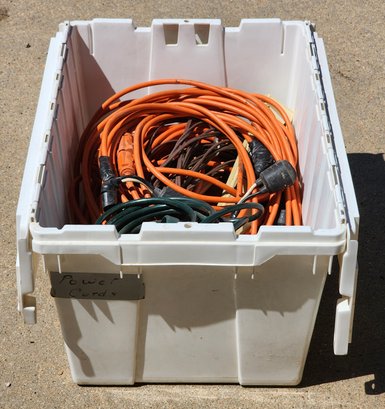 Assortment Of Extension Cords And Tote