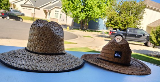 (2) Woven Shade Summer Hats Size XL And XXL