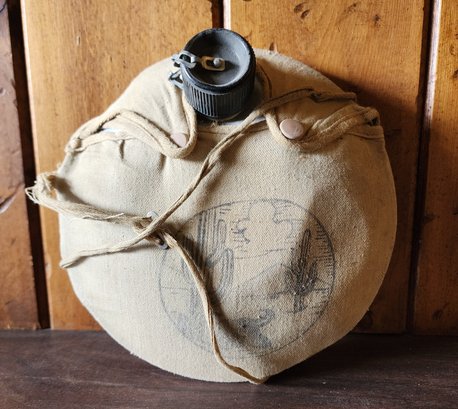 Vintage Canvas Cover Camping Canteen