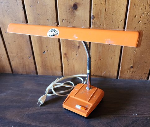 Vintage Mid Century Modern Orange Flex Table Lamp
