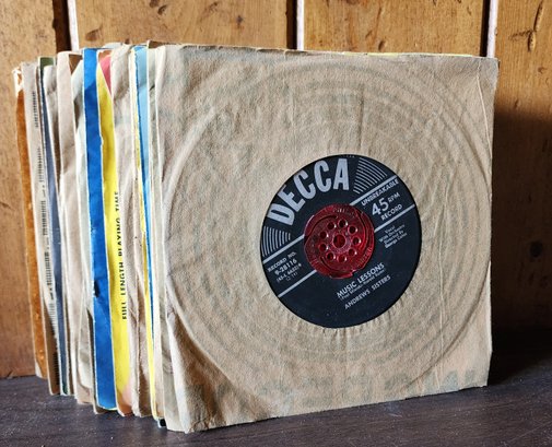 Large Assortment Of Vintage 45RPM Vinyl Records