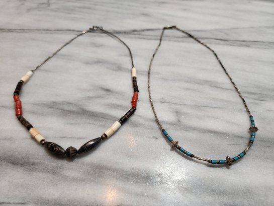 (2) Vintage Native American Style Necklaces#S41