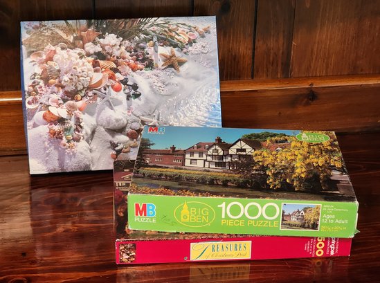 (3) Vintage Puzzles With Assorted Themes