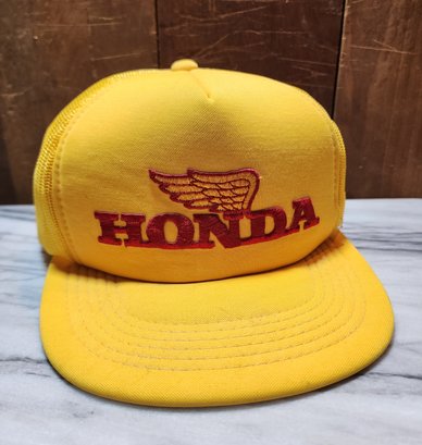 Vintage HONDA Men's One Size Fits All Embroidered Snapback