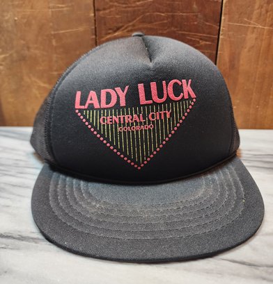 Vintage LADY LUCK Casino Colorado Snapback Cap Hat