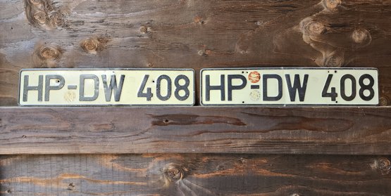 (2) Vintage WEST GERMANY License Plates