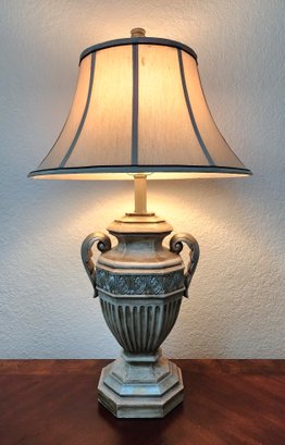 Contemporary Table Lamp With Composite Grecian Style Base #1