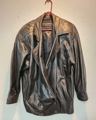 LADIES Wilson's Leather Black Fashion Jacket