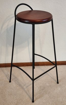 Contemporary Wood And Metal Stool Or Plant Stand