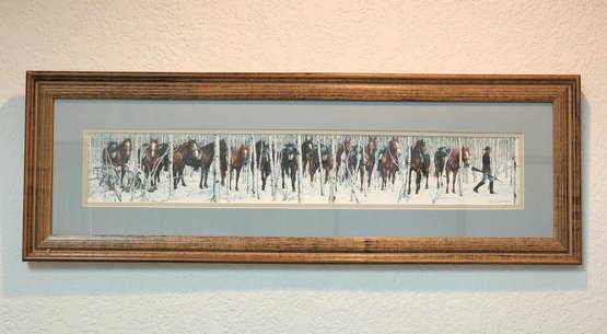 BEV DOOLITTLE Two Indian Horses Fine Art Framed Print