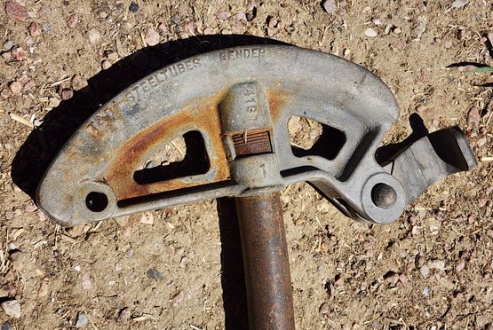 Vintage Pipe Bender Tool With Metal Handle