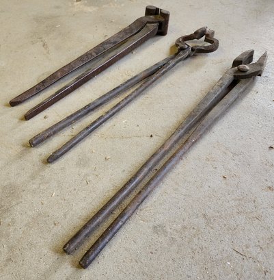 Antique Trio Of Blacksmith Tools