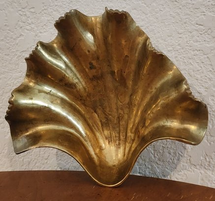 Vintage Brass Made In India Clam Style Decorative Figure