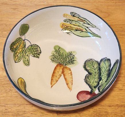 Large Vintage Ceramic Hand Painted Bowl