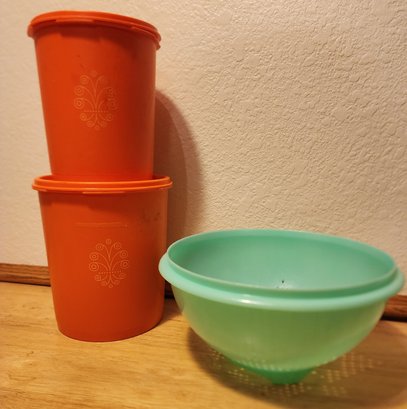Vintage TUPPERWARE Selections - Canisters And Strainer
