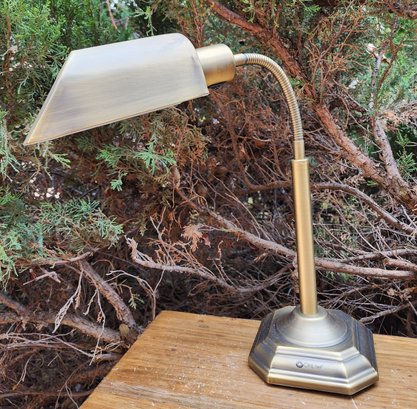 Ott LITE Desk Lamp With Brass Tone