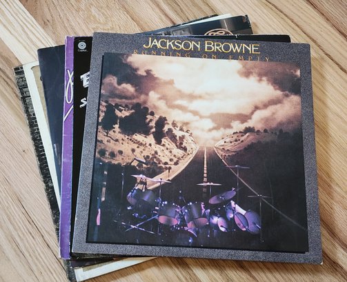 Assortment Of Vintage Vinyl Records Feat JACKSON BROWNE RUNNING ON EMPTY