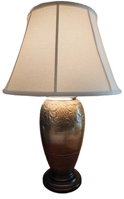 FREDERICK COOPER Hammered Copper Table Lamp With Original Shade