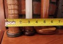 Vintage Assortment #2 Of Sewing Spool Candle Holders And Candles