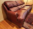 Beautiful Executive HANCOCK AND MOORE Synthetic Leather Sofa Couch
