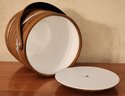 Vintage Mid Century Modern Barware Padded Vinyl Wood Theme Ice Bucket