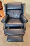 Vintage LAZYBOY CLASSICS Dark Blue Synthetic SOFT Leather Recliner Chair #1