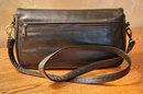 Vintage Black Leather STONE MOUNTAIN Ladies Purse Handbag