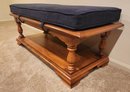 Vintage TELL CITY Chair Co. Coffee Table Or Bench With Upholstered Cushion